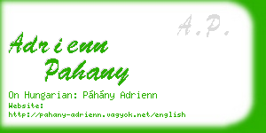 adrienn pahany business card