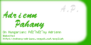 adrienn pahany business card